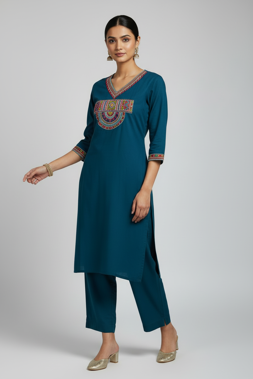 Pratham Heritage Panel Embroidered Co-ord Set