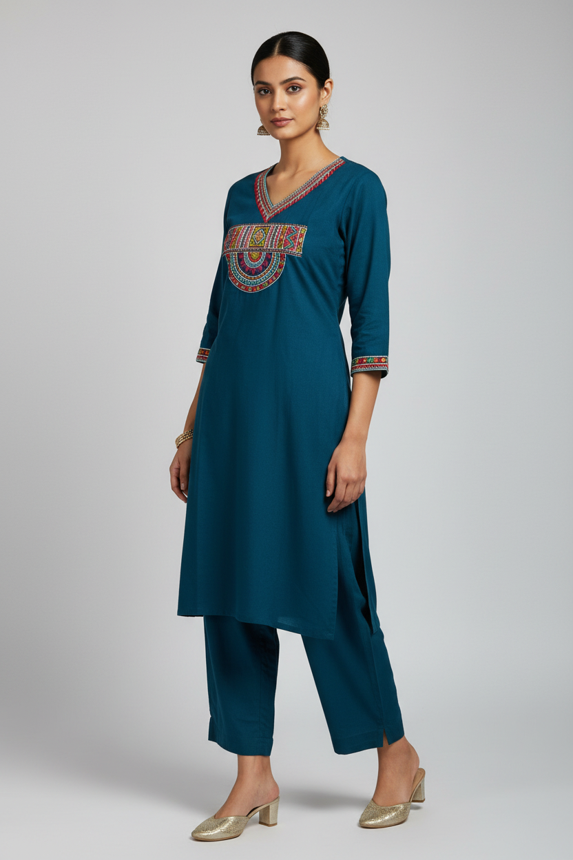 Pratham Heritage Panel Embroidered Co-ord Set