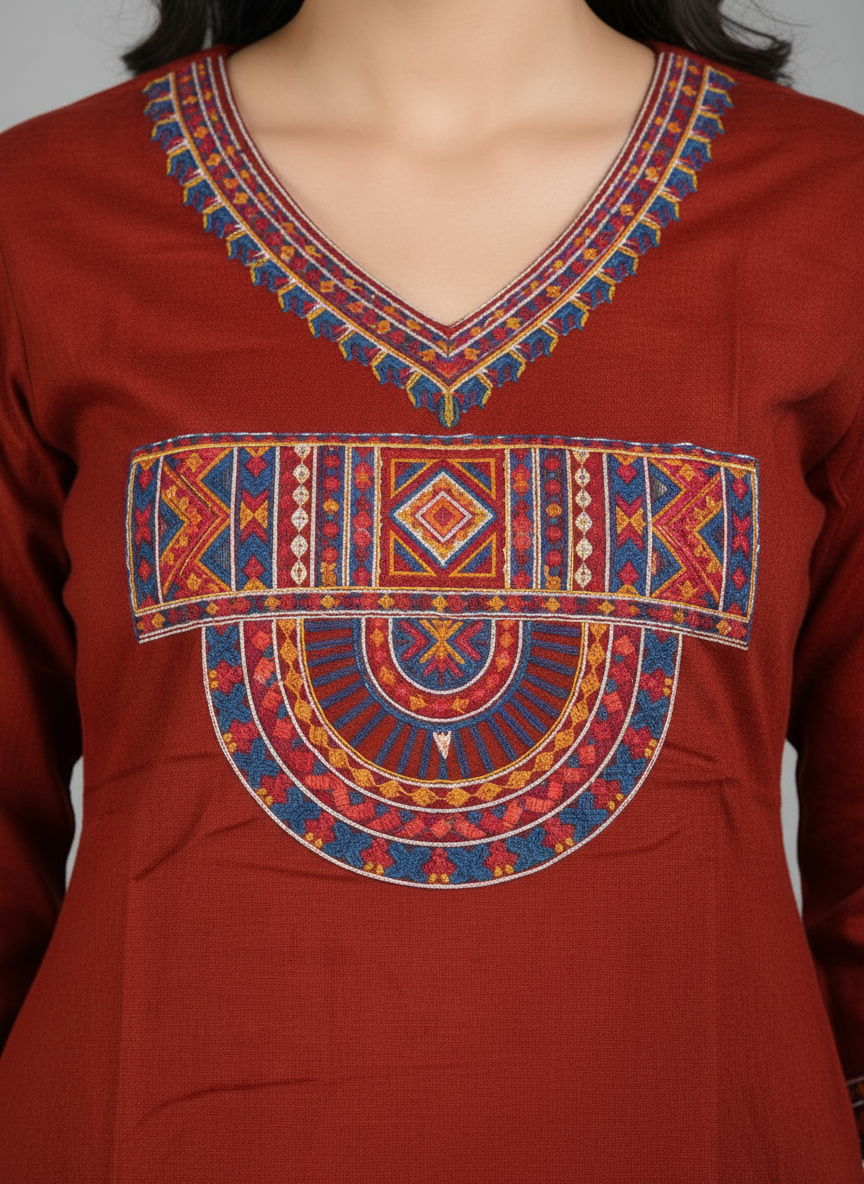 Pratham Heritage Panel Embroidered Co-ord Set