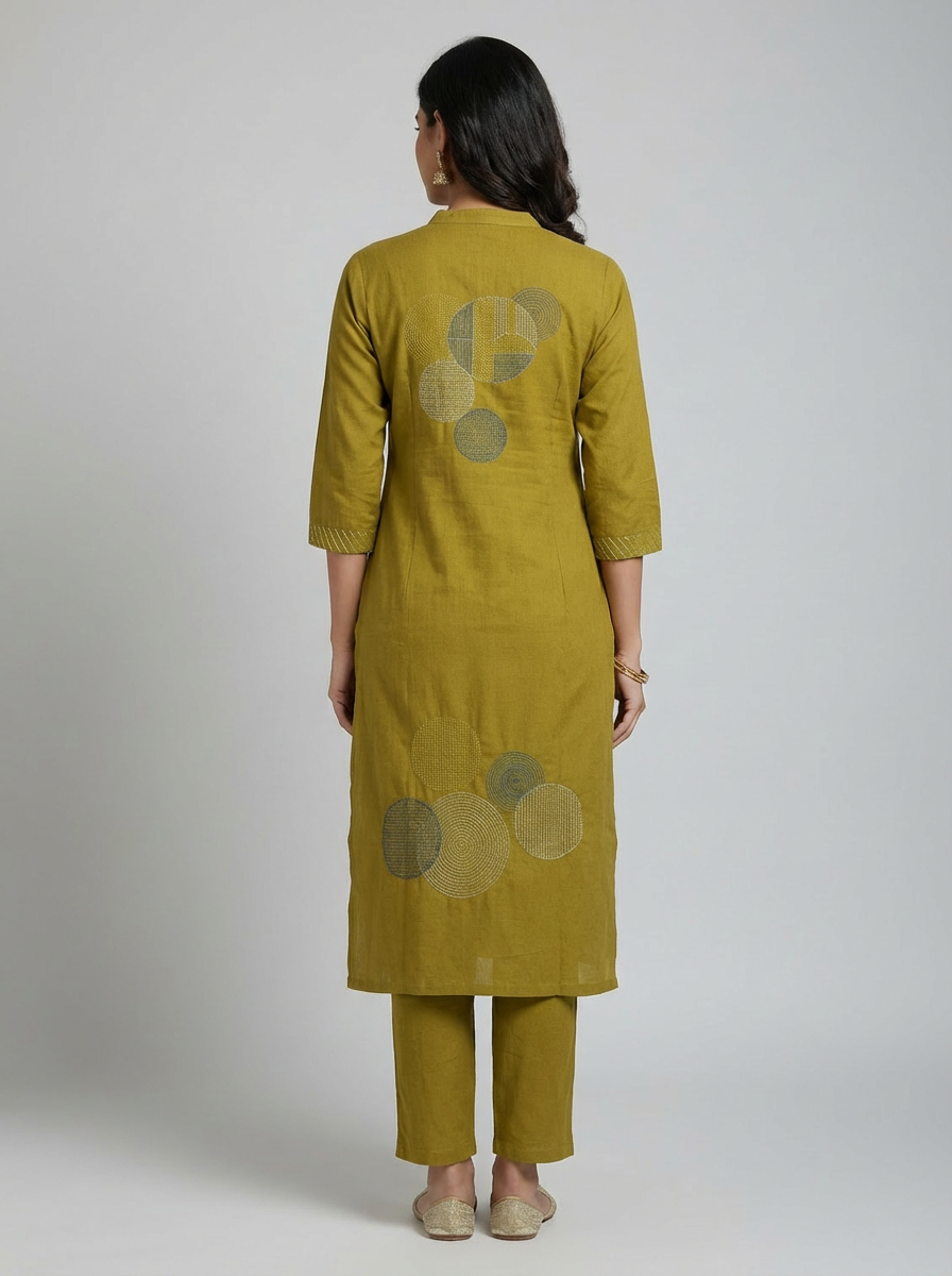 Pratham Olive Aura Printed Co-ord Set